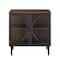Walker Edison Dark Walnut Industrial Storage Cabinet